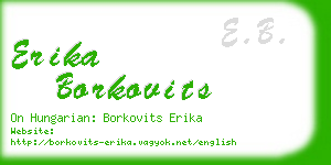 erika borkovits business card